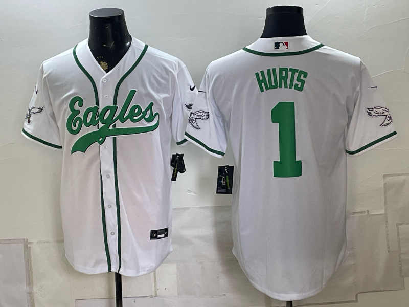 Men 2026 Philadelphia Eagles #1 Hurts white Nike Limited NFL Jersey 082800221